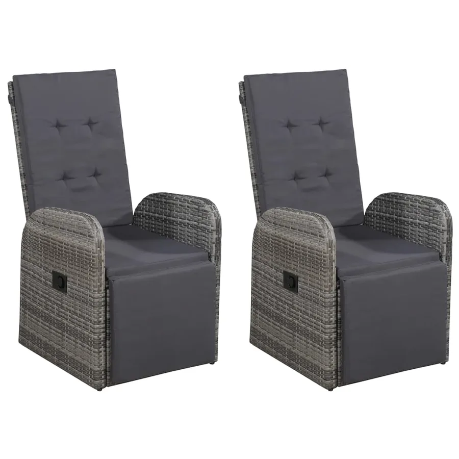 Ensemble à manger de jardin 5 pcs Gris - 6