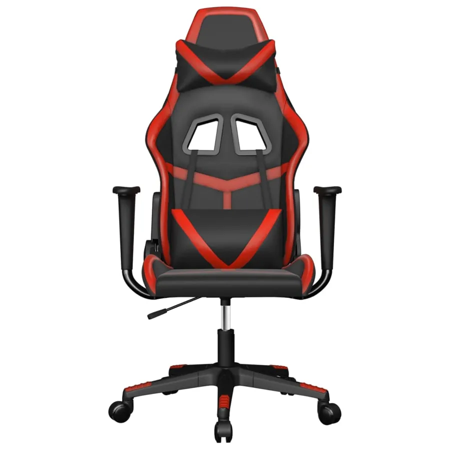 Chaise de jeu Noir et rouge Similicuir - 3