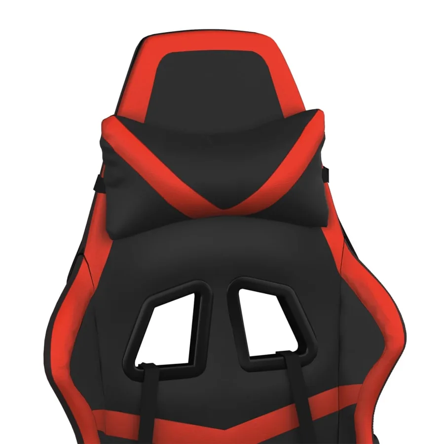 Chaise de jeu Noir et rouge Similicuir - 9