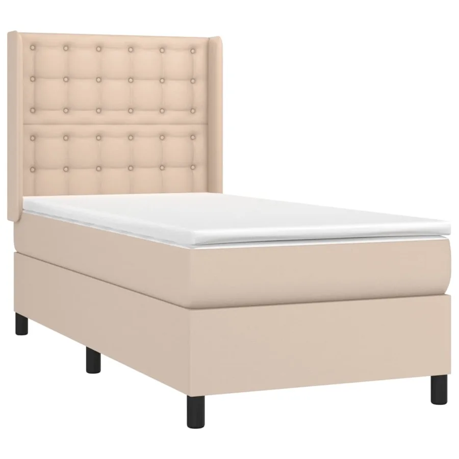Sommier à lattes de lit avec matelas Cappuccino 90x200 cm - 3