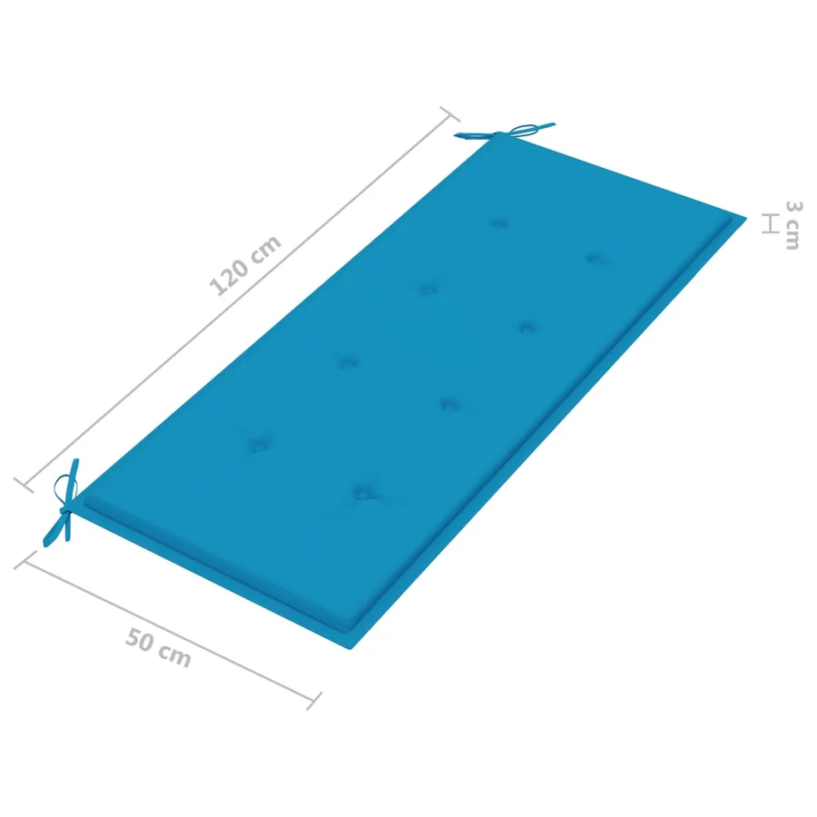 Banc de jardin 2 places avec coussin 120 cm Bois d'eucalyptus - 11
