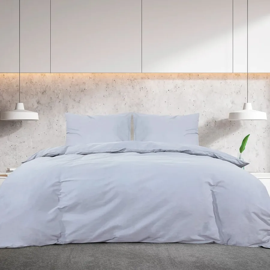 Ensemble de housse de couette Gris 260x240 cm Microfibre légère - 3