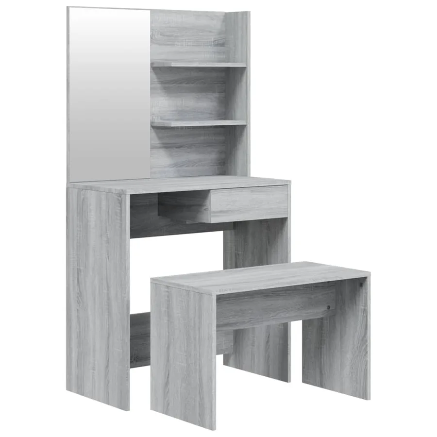 Ensemble de coiffeuse Sonoma gris 74,5x40x141 cm - 2
