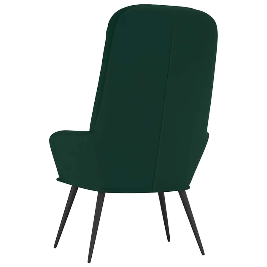 Chaise de relaxation Vert foncé Velours - 5