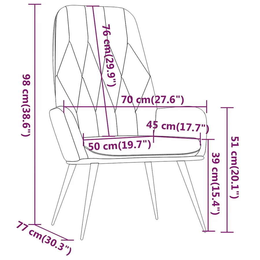 Chaise de relaxation Vert foncé Velours - 8