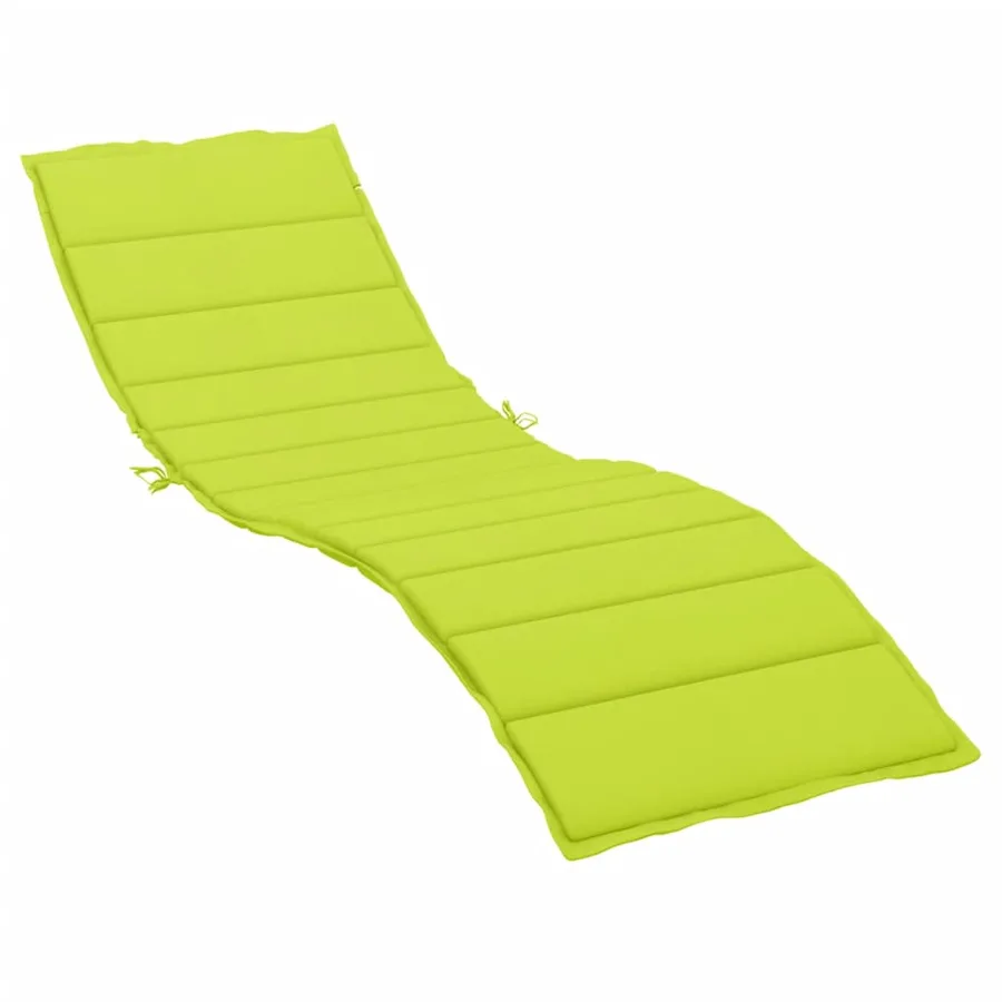 Coussin de chaise longue vert vif 200x50x3 cm tissu oxford - 2