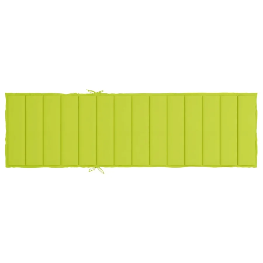 Coussin de chaise longue vert vif 200x50x3 cm tissu oxford - 5