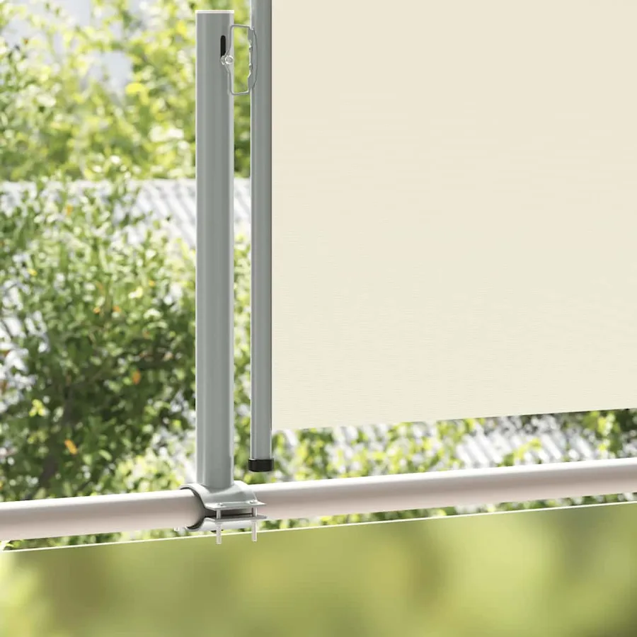 Auvent latéral rétractable de patio 120 x 300 cm Blanc cassé - 3