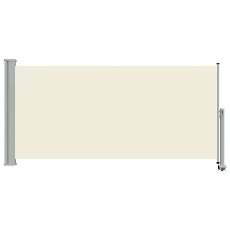 Auvent latéral rétractable de patio 120 x 300 cm Blanc cassé - 4