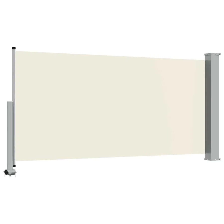 Auvent latéral rétractable de patio 120 x 300 cm Blanc cassé - 7