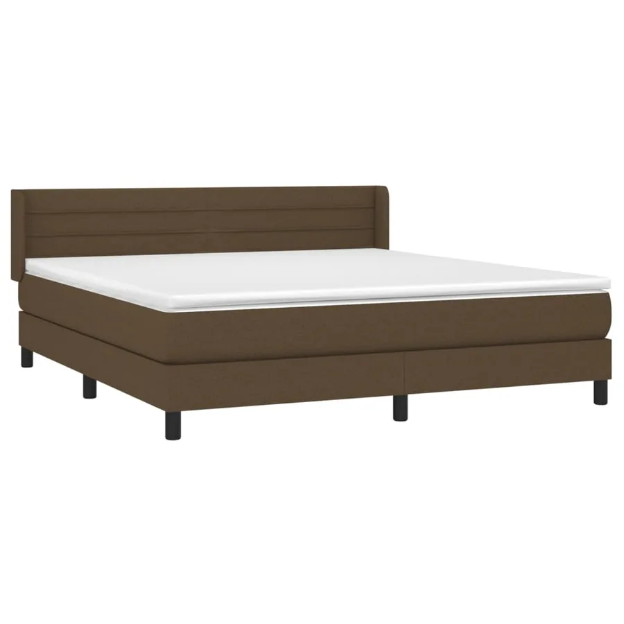 Sommier à lattes de lit avec matelas Marron foncé 180x200 cm - 3