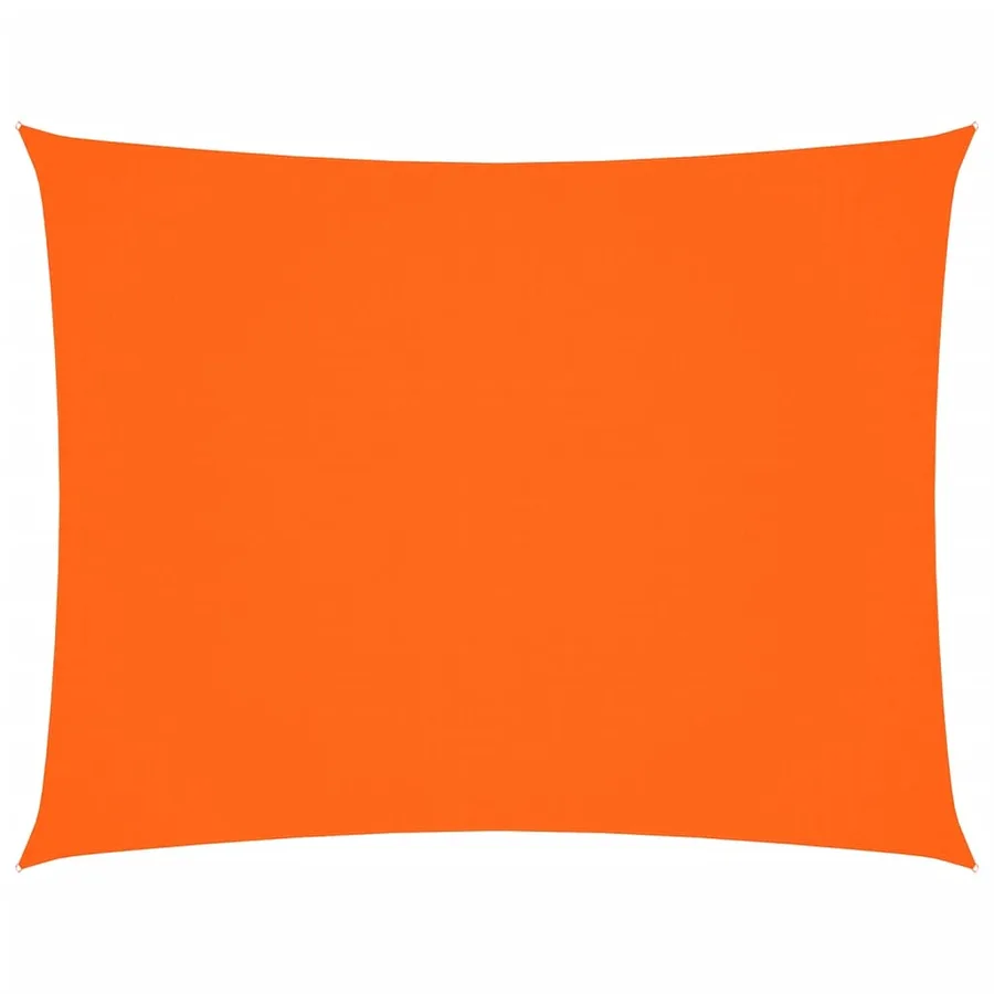 Voile de parasol tissu oxford rectangulaire 6x7 m orange - 2