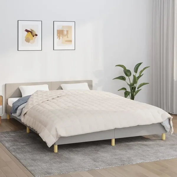 Couverture lestée Crème clair 200x220 cm 9 kg Tissu