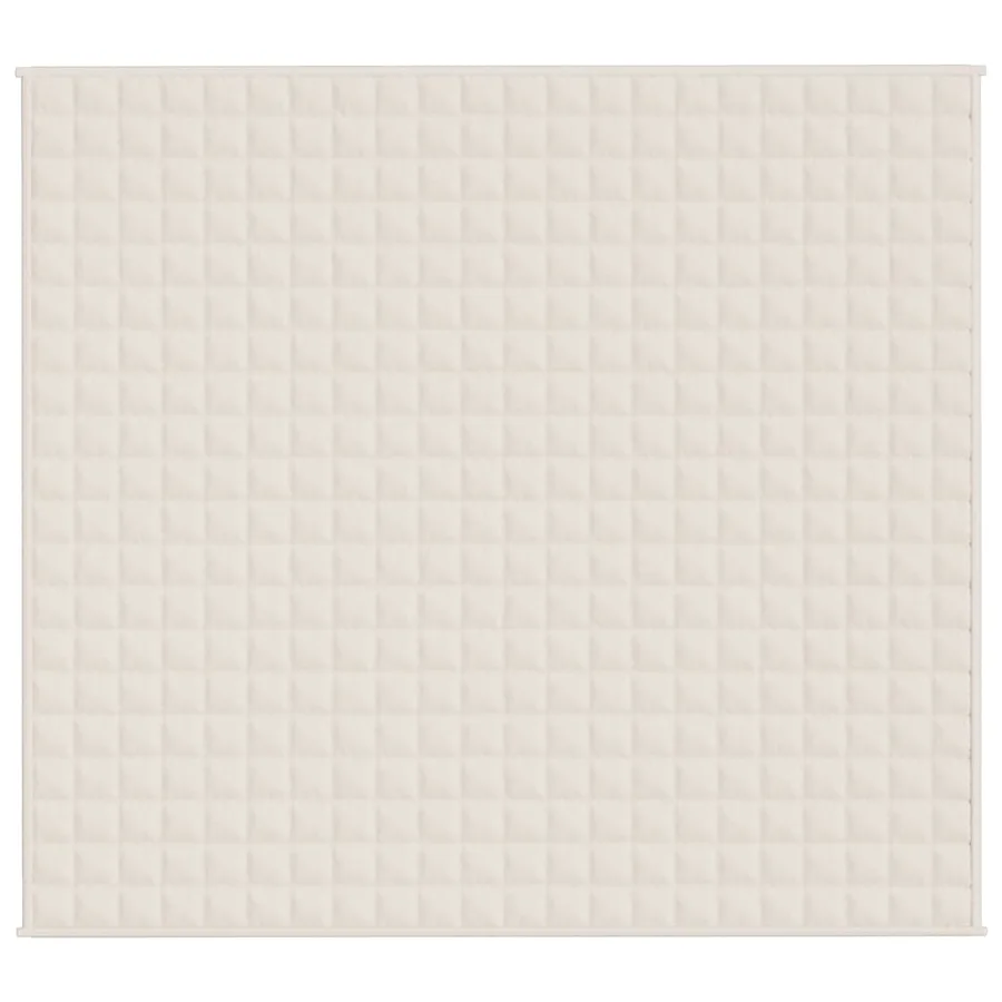 Couverture lestée Crème clair 200x220 cm 9 kg Tissu - 3