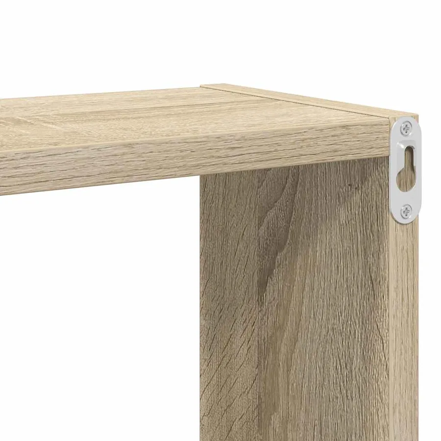 Étagères cube murales 4 pcs Chêne sonoma 26x15x26 cm - 9