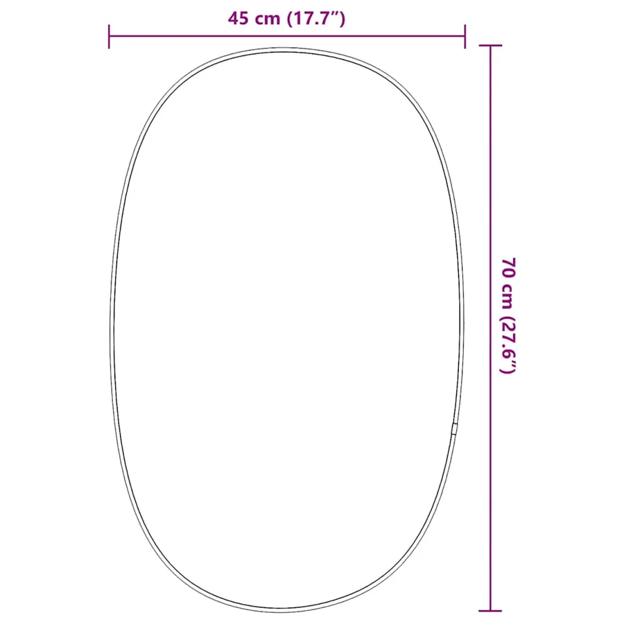 Miroir mural Argenté 70x45 cm - 7