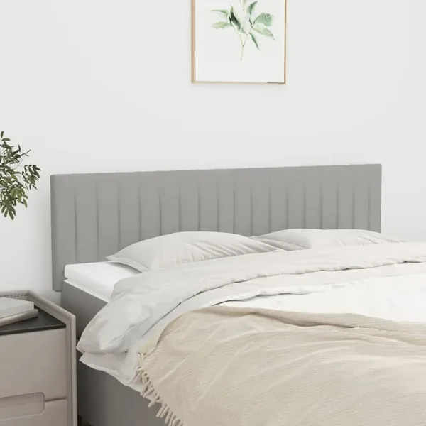 Têtes de lit Gris clair 144x5x78/88 cm Tissu