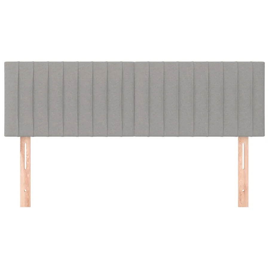 Têtes de lit Gris clair 144x5x78/88 cm Tissu - 3