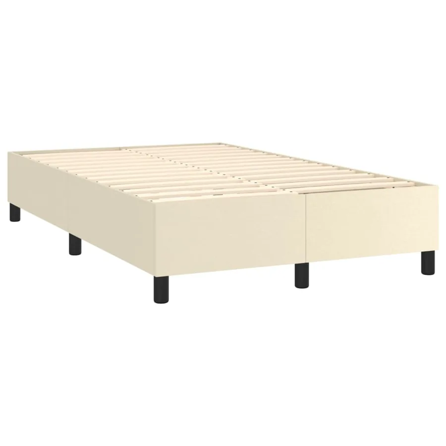 Sommier à lattes de lit avec matelas et LED Crème 120x200 cm - 5