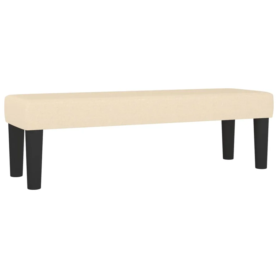 Sommier à lattes de lit avec matelas Crème 140x190 cm Tissu - 8