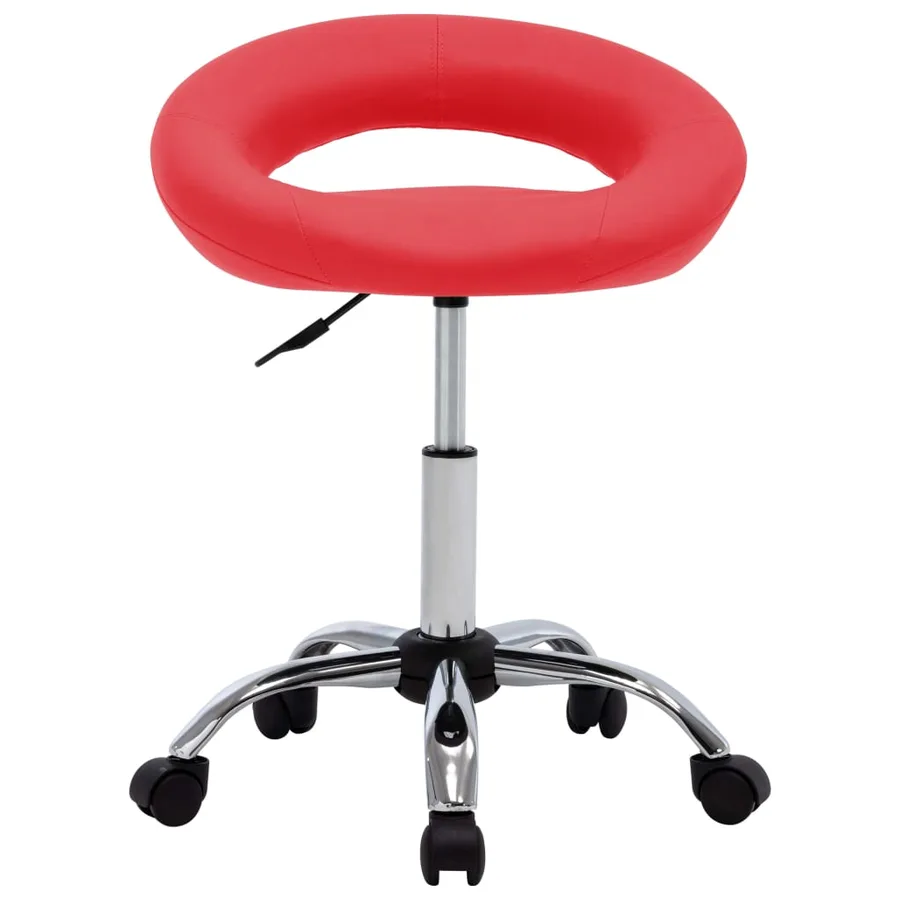 Chaise pivotante à manger Rouge Similicuir - 2
