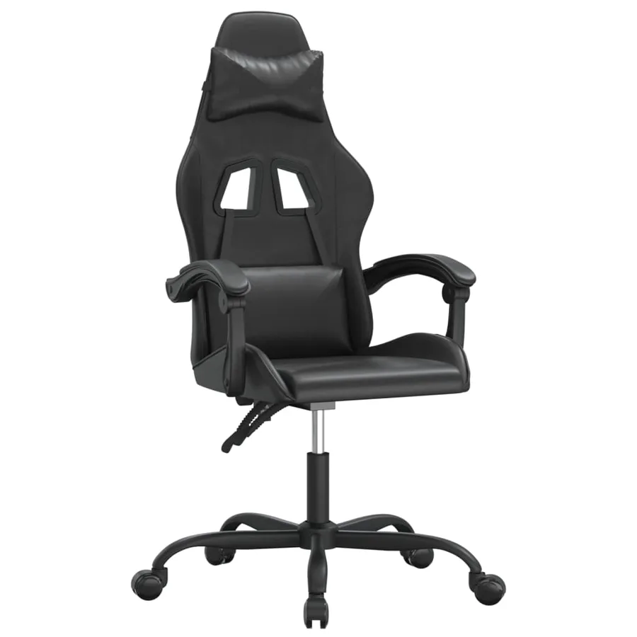 Chaise de jeu pivotante Noir Similicuir - 2