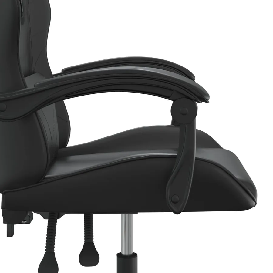 Chaise de jeu pivotante Noir Similicuir - 7