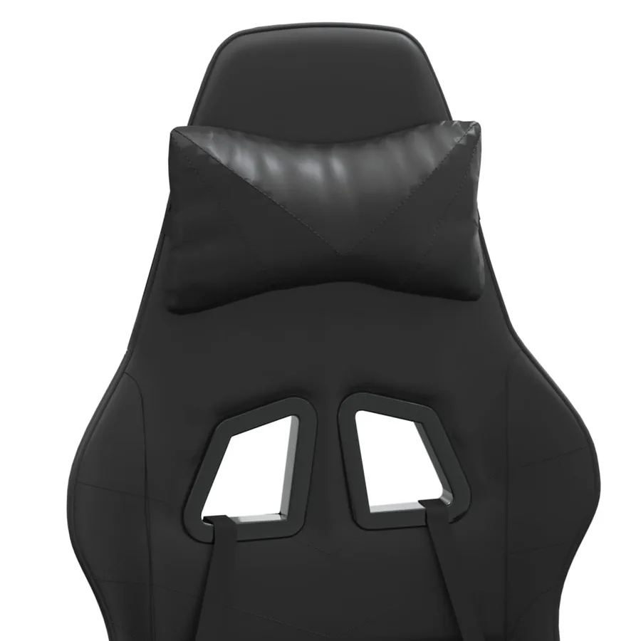 Chaise de jeu pivotante Noir Similicuir - 8