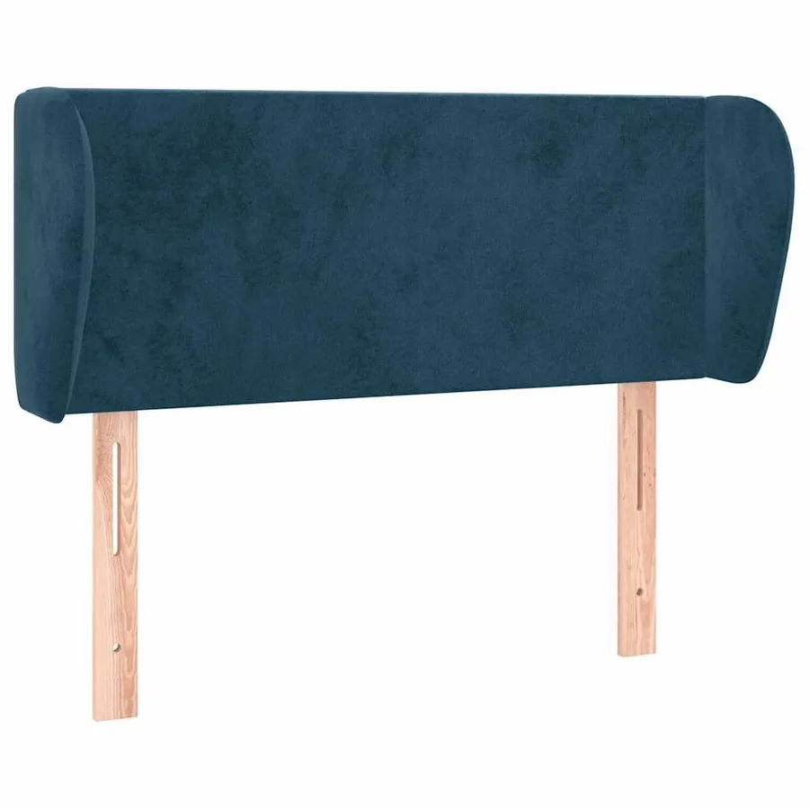 Tête de lit avec oreilles Bleu foncé 83x23x78/88 cm Velours - 2