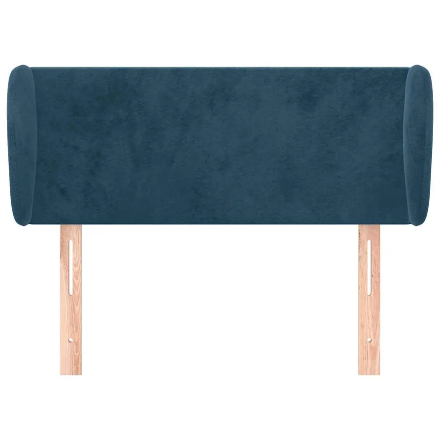 Tête de lit avec oreilles Bleu foncé 83x23x78/88 cm Velours - 3