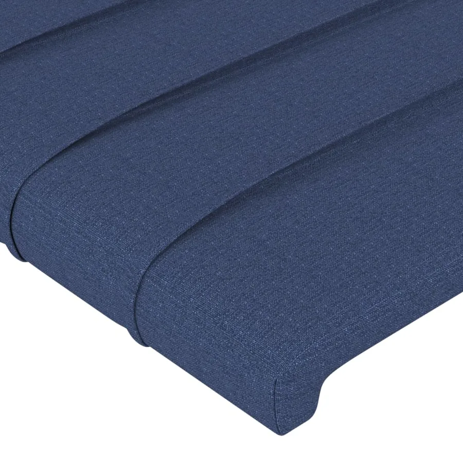Cadre de lit sans matelas bleu 180x200 cm tissu - 10