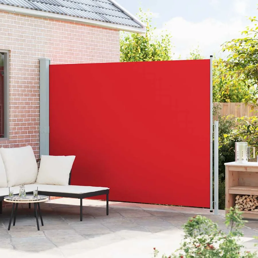 Auvent latéral rétractable de patio 220x300 cm Rouge - 3