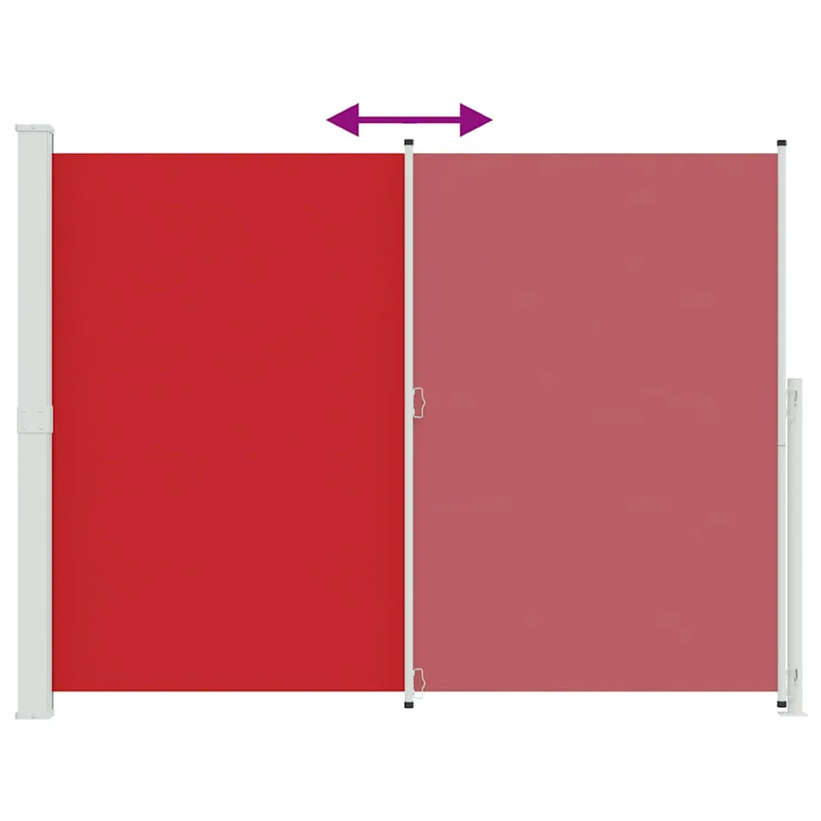 Auvent latéral rétractable de patio 220x300 cm Rouge - 7