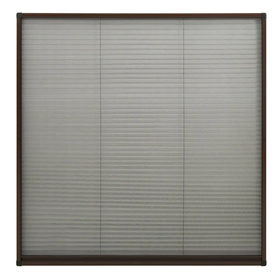 Moustiquaire plissée pour fenêtre Aluminium Marron 120x120 cm - 2