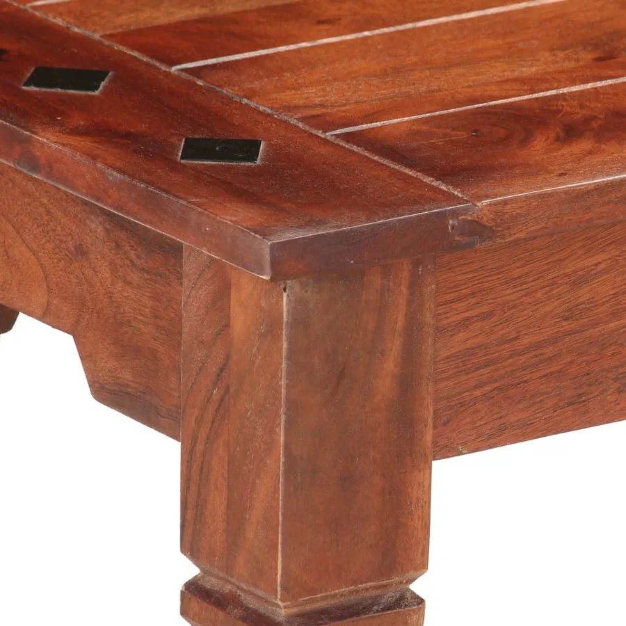 Banc 110 cm Bois d'acacia solide - 4