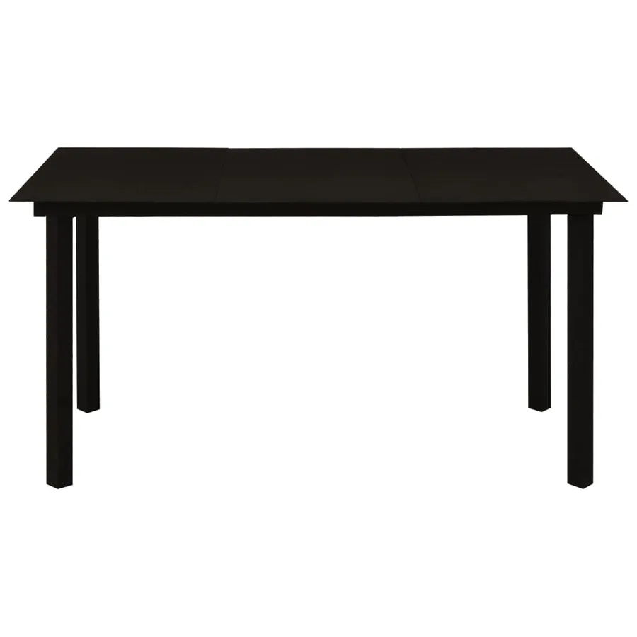 Ensemble à manger d'extérieur 5 pcs Rotin PVC Noir - 4