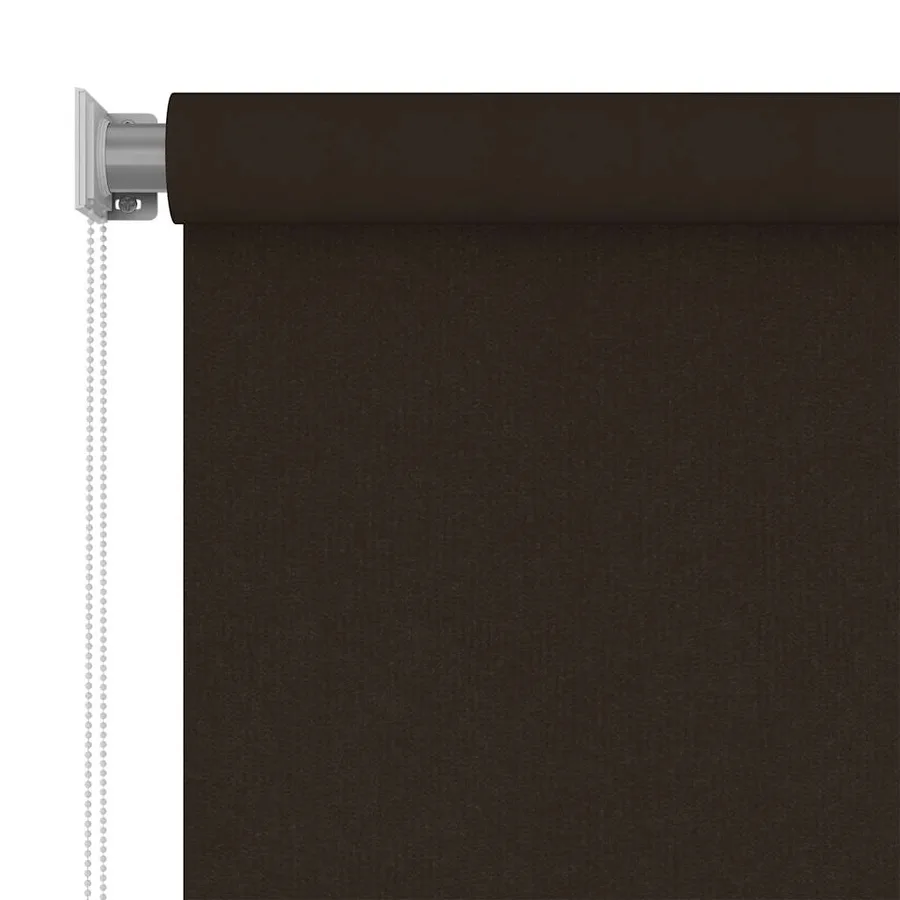 Store roulant d'extérieur 355 (l) x 140 (H) cm marron HDPE - 3