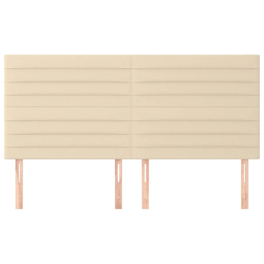 Tête de lit Crème 180x5x118/128 cm Tissu - 3