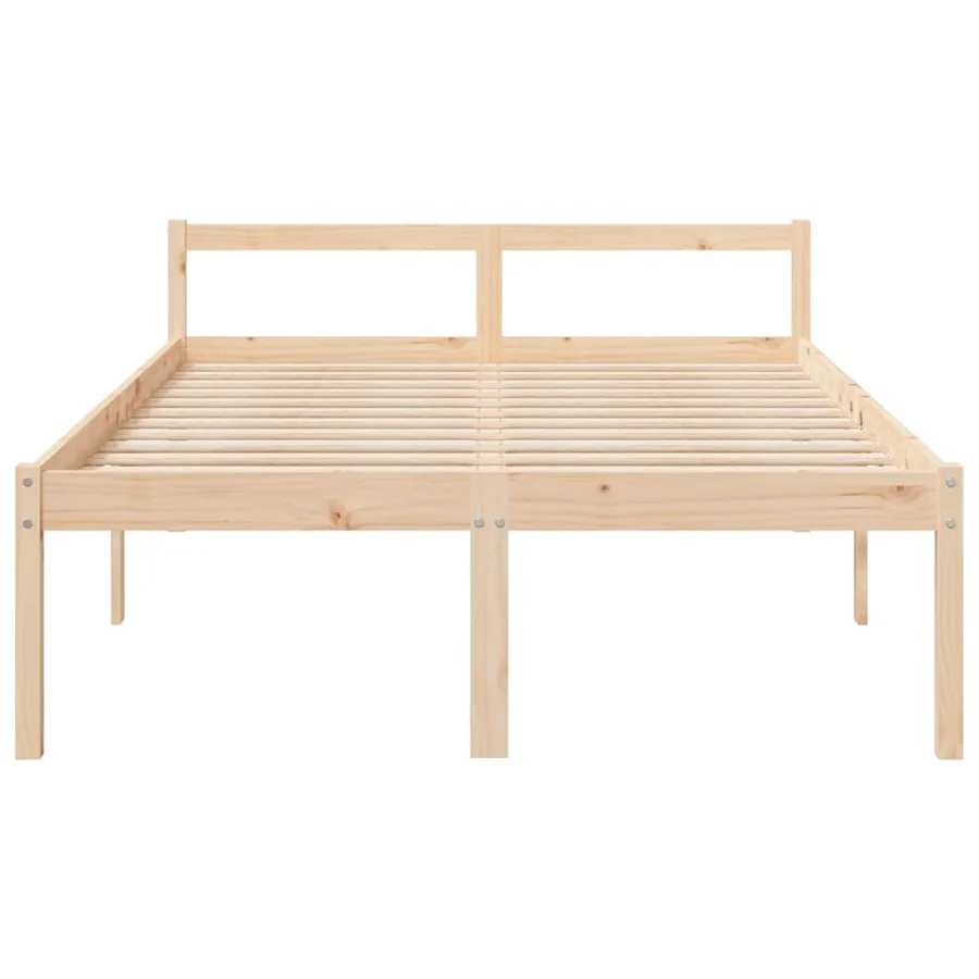 Lit pour personne âgée 120x190 cm petit double bois massif pin - 4