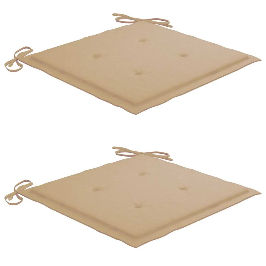 Chaises de jardin avec table à thé et coussins Acacia solide - 6