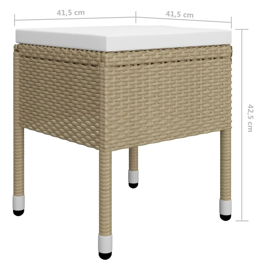 Ensemble à manger de jardin 5 pcs Beige - 14