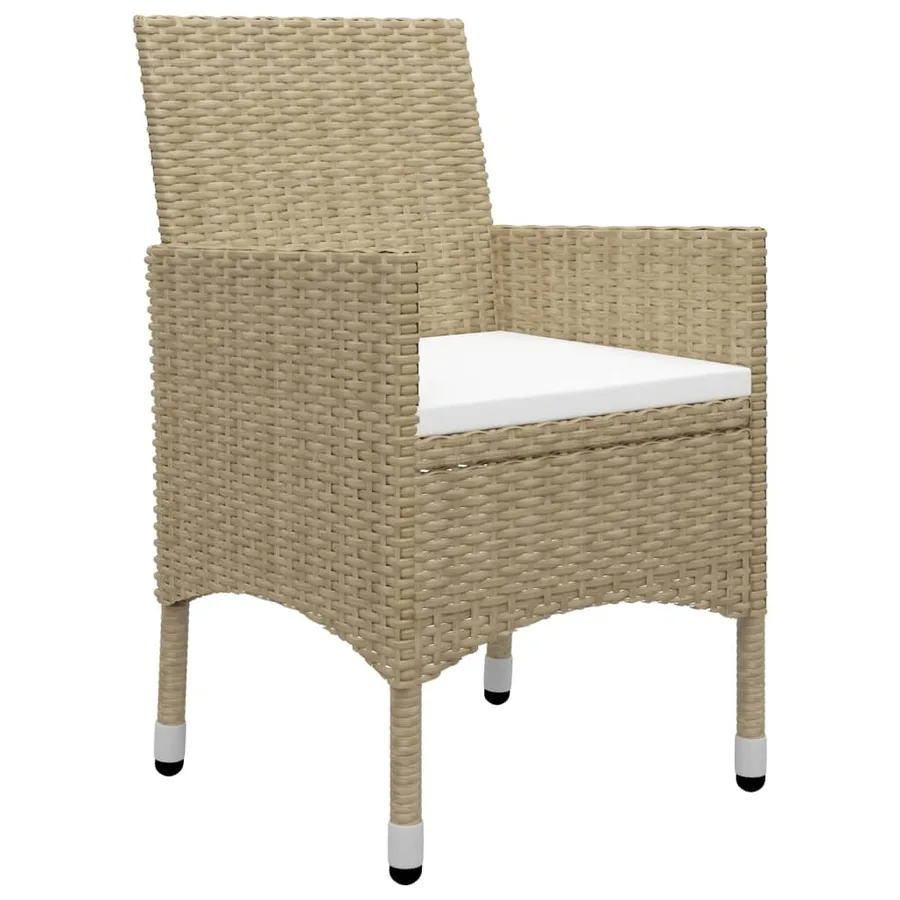 Ensemble à manger de jardin 5 pcs Beige - 6