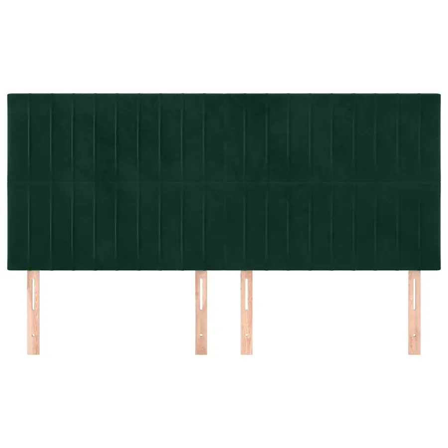Tête de lit Vert foncé 160x5x118/128 cm Velours - 3
