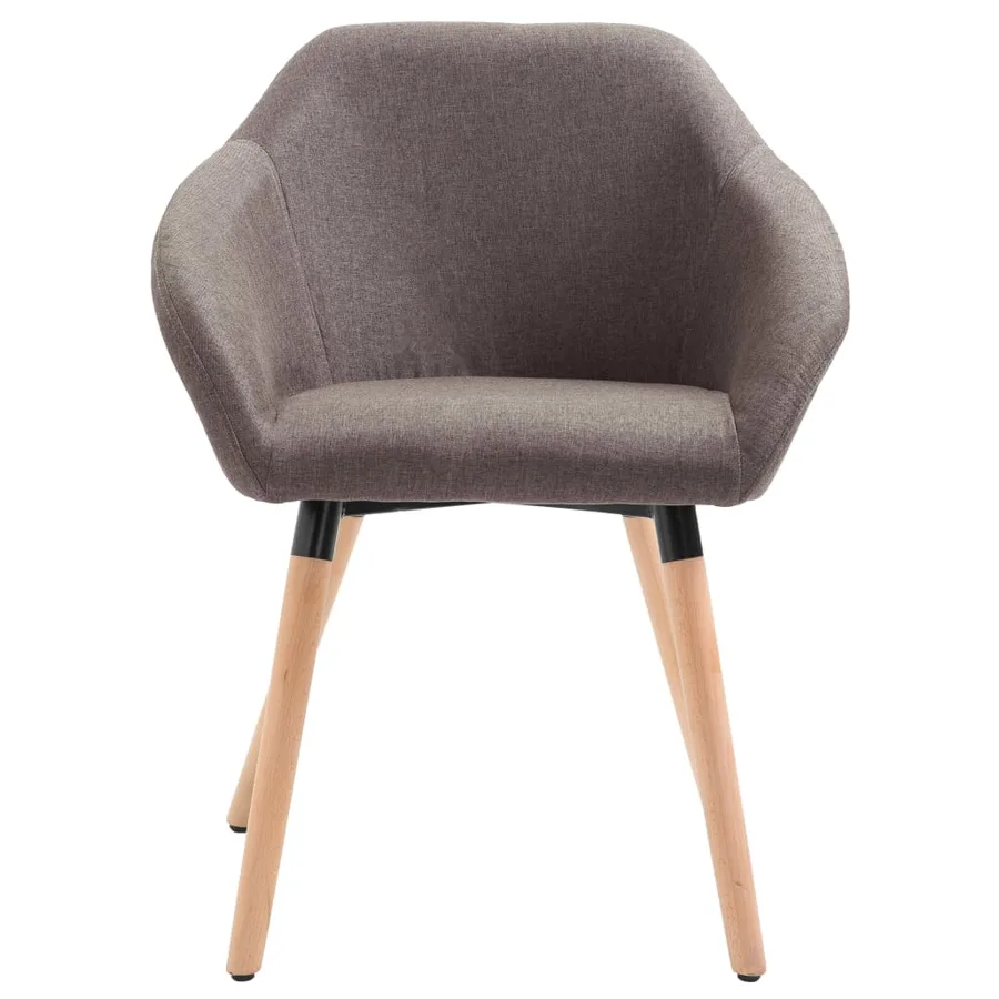Chaises à manger lot de 4 taupe tissu - 4