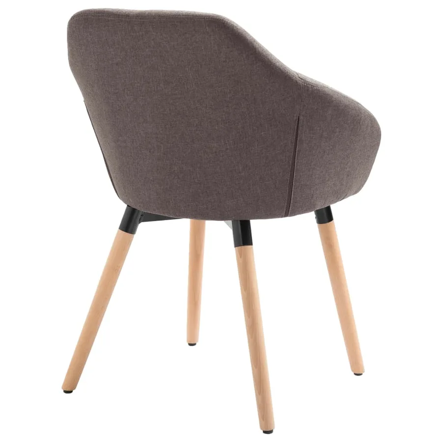 Chaises à manger lot de 4 taupe tissu - 6