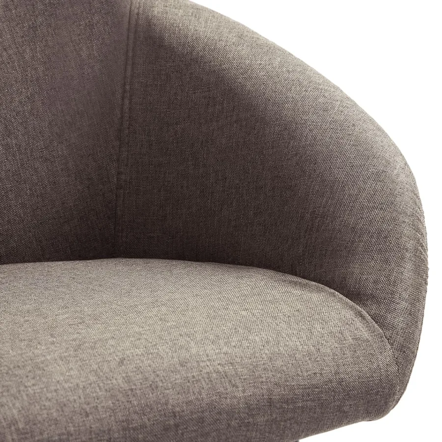 Chaises à manger lot de 4 taupe tissu - 7