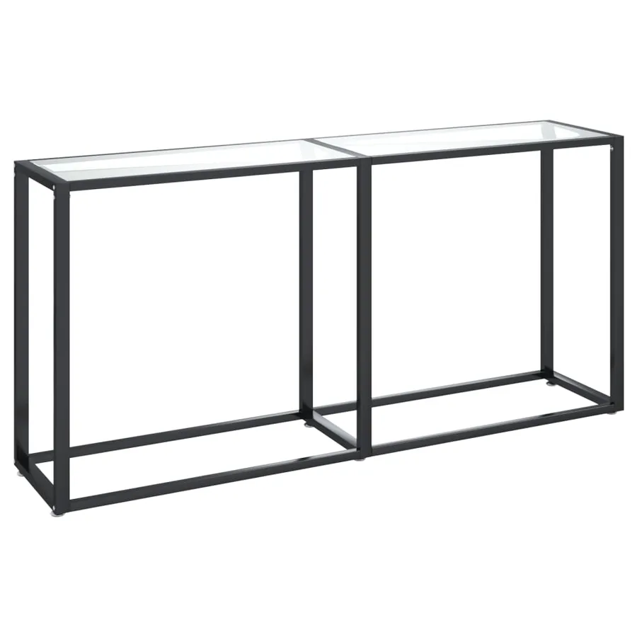 Table console Transparent 160x35x75,5 cm Verre trempé - 2