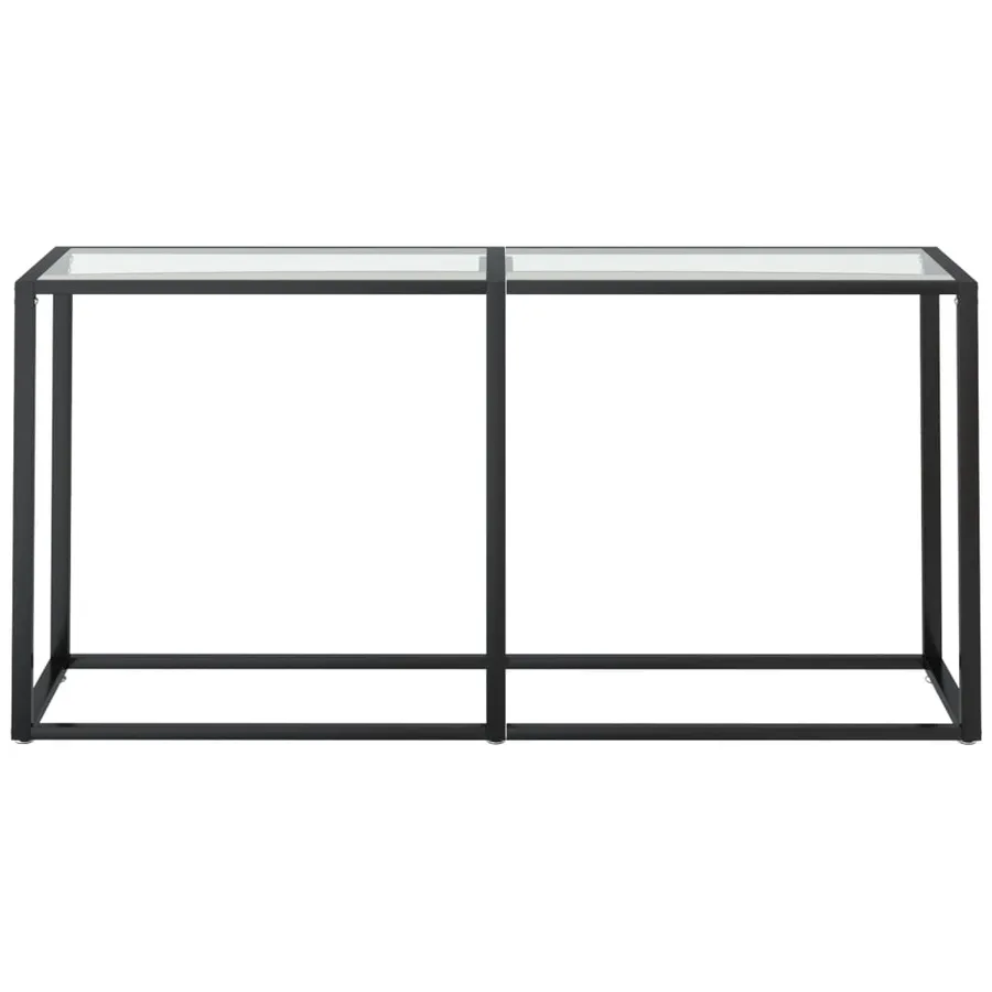 Table console Transparent 160x35x75,5 cm Verre trempé - 3