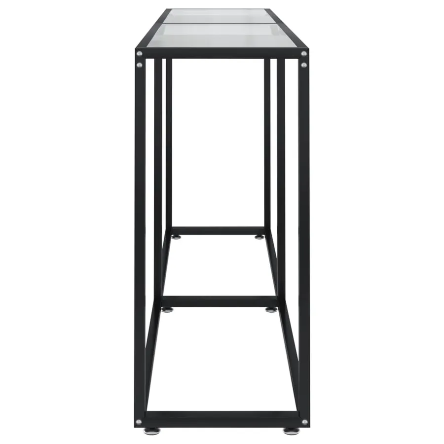 Table console Transparent 160x35x75,5 cm Verre trempé - 4