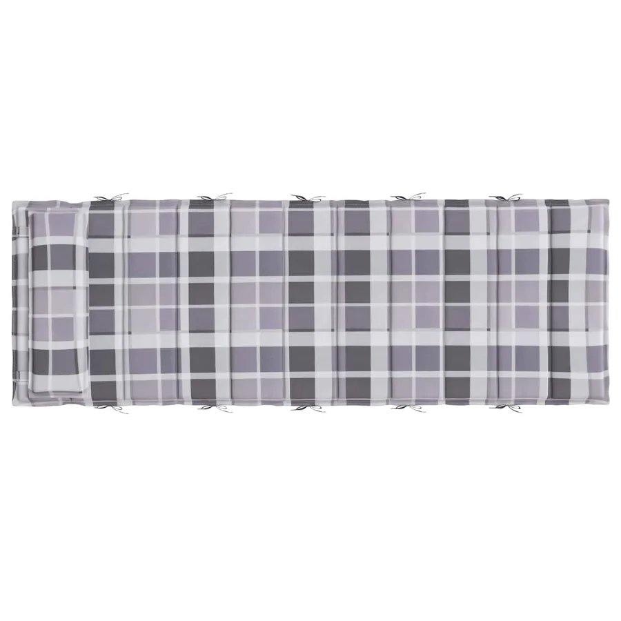 Coussin de transat ensoleillé Gris 178 x 60 x 4 cm Tissu Oxford - 5